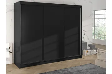 Cyria Garderobe 200x215 cm - Svart - Oppbevaring - Garderober & garderobesystem