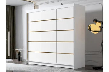 Dianna Garderobe 200x215 cm - Hvit - Oppbevaring - Garderober & garderobesystem