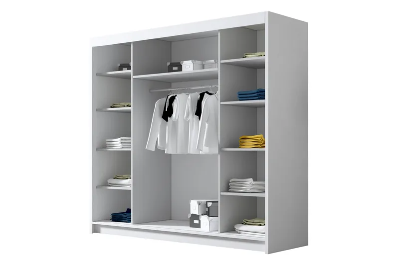 Dianna Garderobe 200x215 cm - Hvit - Oppbevaring - Garderober & garderobesystem