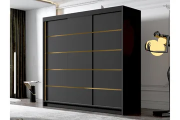 Dianna Garderobe 200x215 cm - Svart - Oppbevaring - Garderober & garderobesystem