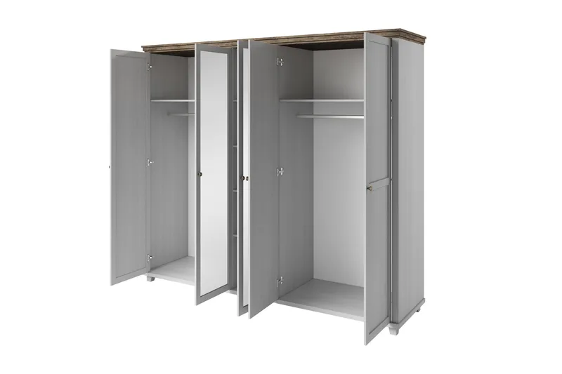 Doade Garderobe 62x200 cm - Askegrå|Natur - Oppbevaring - Garderober & garderobesystem