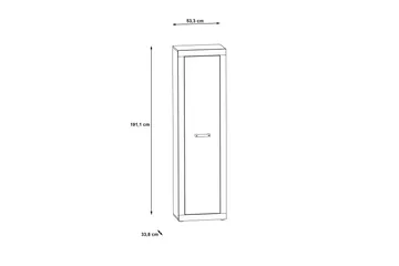 Dolnis Garderobe 34x54 cm - Brun/Grå - Oppbevaring - Garderober & garderobesystem