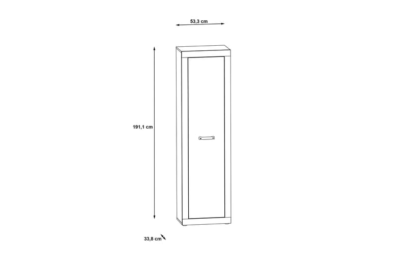 Dolnis Garderobe 34x54 cm - Brun/Grå - Oppbevaring - Garderober & garderobesystem