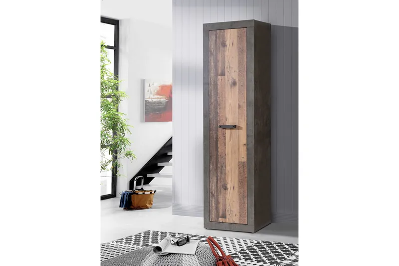 Dolnis Garderobe 34x54 cm, Brun/Grå