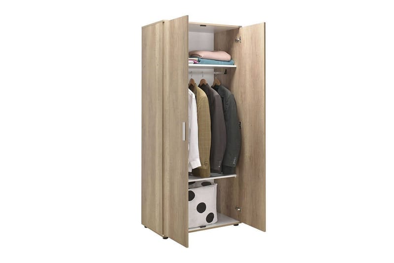 Drelmar Garderobe 80x187 cm - Lyse brun - Oppbevaring - Garderober & garderobesystem