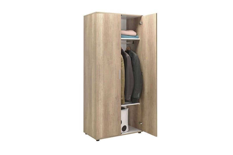 Drelmar Garderobe 80x187 cm - Lyse brun - Oppbevaring - Garderober & garderobesystem