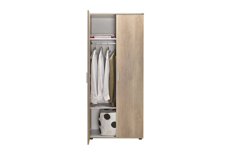 Drelmar Garderobe 80x187 cm - Lyse brun - Oppbevaring - Garderober & garderobesystem