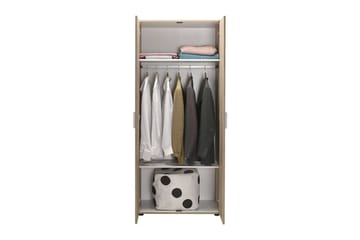 Drelmar Garderobe 80x187 cm - Lyse brun - Oppbevaring - Garderober & garderobesystem