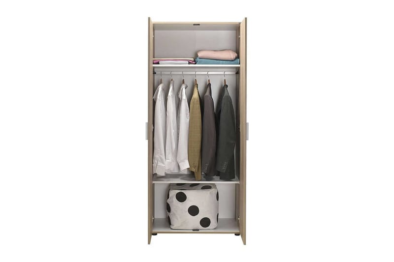 Drelmar Garderobe 80x187 cm - Lyse brun - Oppbevaring - Garderober & garderobesystem