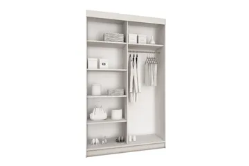 Dunkra Garderobe med Speil LED-belysning Blå 100 cm - Mørk Aske - Oppbevaring - Garderober & garderobesystem