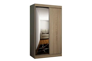 Dunkra Garderobe med Speil LED-belysning Blå 100 cm - Sonomaeik - Oppbevaring - Garderober & garderobesystem
