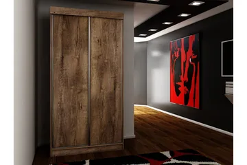 Dunkra Garderobeskap 100x200 cm - Brun - Oppbevaring - Garderober & garderobesystem