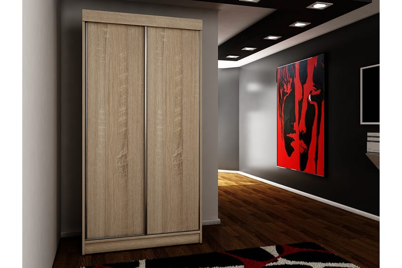 Dunkra Garderobeskap 100x200 cm - Brun - Oppbevaring - Garderober & garderobesystem