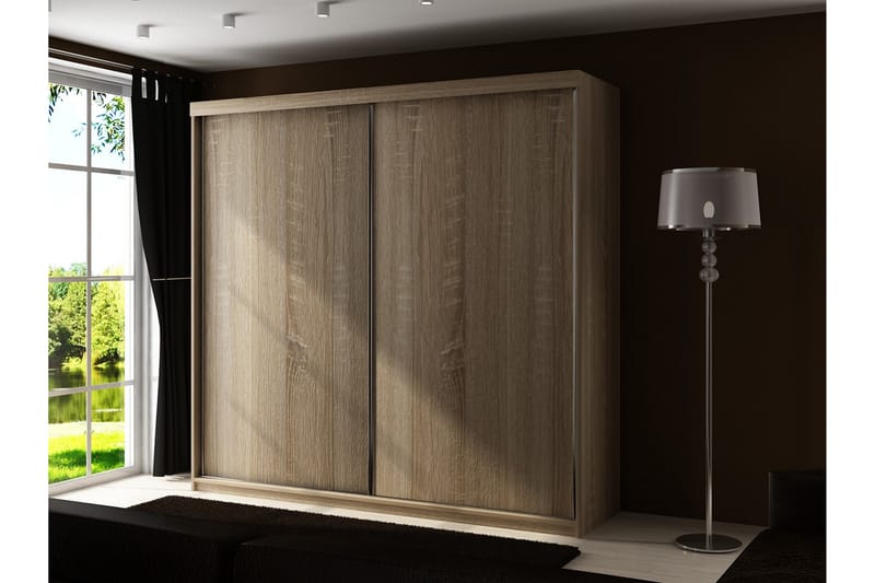 Dunkra Garderobeskap 200x200 cm - Beige - Oppbevaring - Garderober & garderobesystem