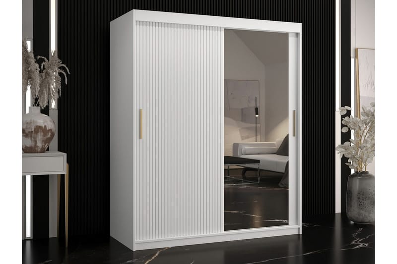 Dunvegan Garderobe med speil - Hvid - Oppbevaring - Garderober & garderobesystem