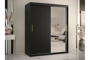 Dunvegan Garderobe med speil - Svart - Oppbevaring - Garderober & garderobesystem