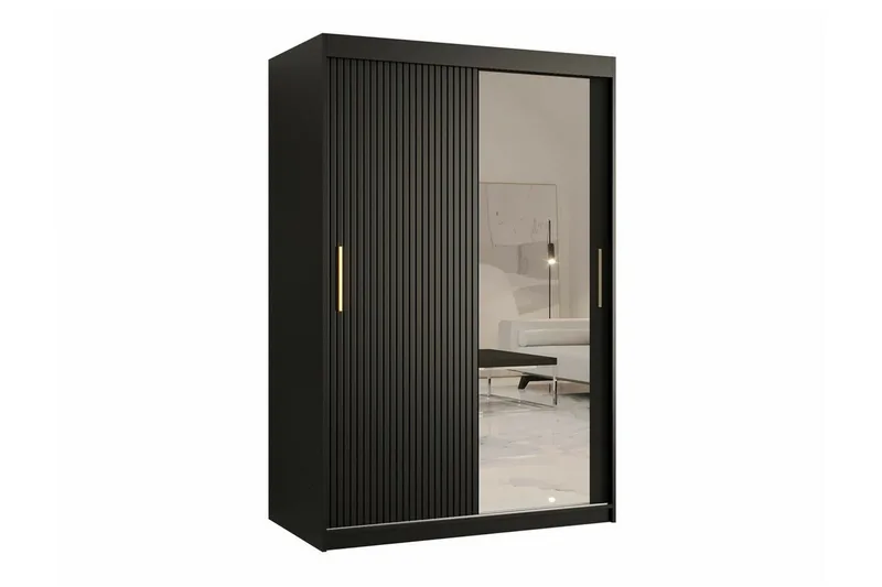 Dunvegan Garderobe med speil, Svart