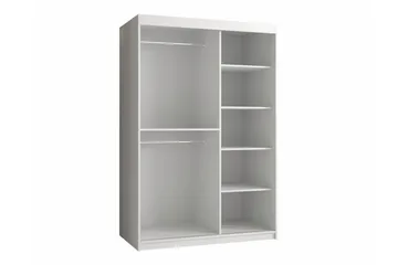 Dunvegan Garderobeskap 120 cm i Malt Tre - Hvit - Oppbevaring - Garderober & garderobesystem