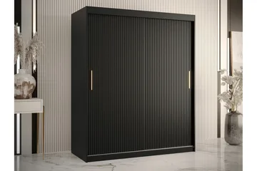 Dunvegan Garderobeskap 150 cm i Malt Tre - Svart - Oppbevaring - Garderober & garderobesystem
