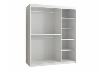 Dunvegan Garderobeskap 150 cm i Malt Tre - Svart - Oppbevaring - Garderober & garderobesystem