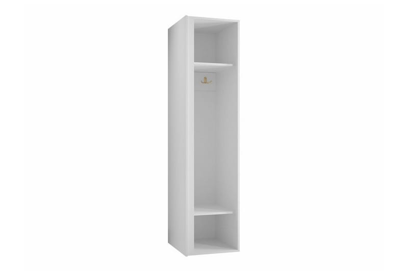 Dunvegan Garderobeskap med Speil 40 cm i Malt Tre - Svart - Oppbevaring - Garderober & garderobesystem
