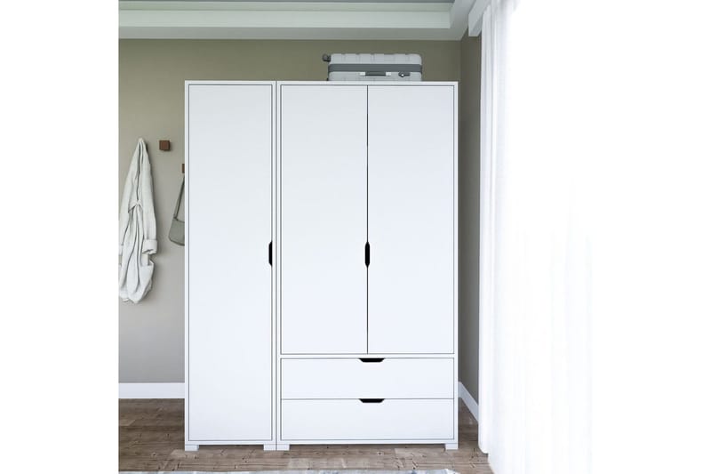 Durusu Garderobe 130x183 cm, Hvit