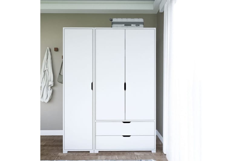 Durusu Garderobe 130x183 cm, Hvit
