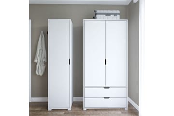 Durusu Garderobe 130x183 cm - Hvit - Oppbevaring - Garderober & garderobesystem