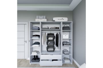 Durusu Garderobe 170x183 cm - Matt hvit - Oppbevaring - Garderober & garderobesystem