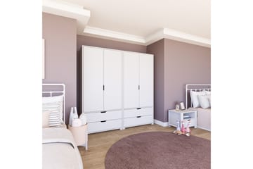 Durusu Garderobe 180x183 cm - Matt hvit - Oppbevaring - Garderober & garderobesystem