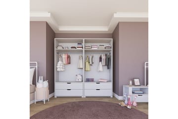 Durusu Garderobe 180x183 cm - Matt hvit - Oppbevaring - Garderober & garderobesystem