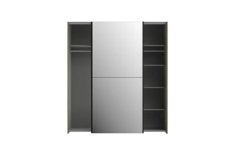 Edessa Garderobe 62x171 cm - Brun/Svart - Oppbevaring - Garderober & garderobesystem