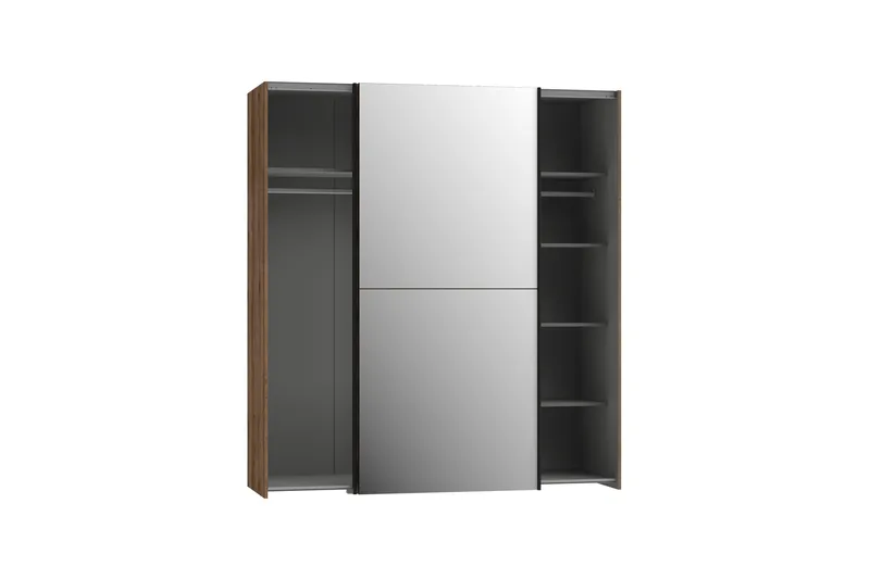 Edessa Garderobe 62x171 cm - Brun/Svart - Oppbevaring - Garderober & garderobesystem