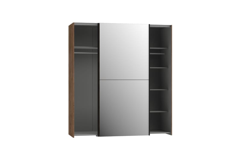 Edessa Garderobe 62x171 cm - Brun/Svart - Oppbevaring - Garderober & garderobesystem