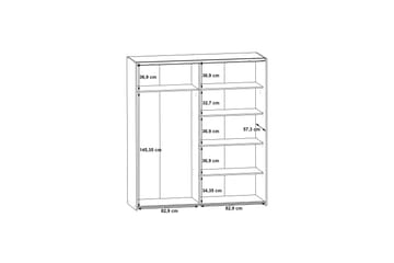 Edessa Garderobe 62x171 cm - Brun/Svart - Oppbevaring - Garderober & garderobesystem