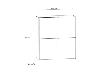 Edessa Garderobe 62x171 cm - Brun/Svart - Oppbevaring - Garderober & garderobesystem