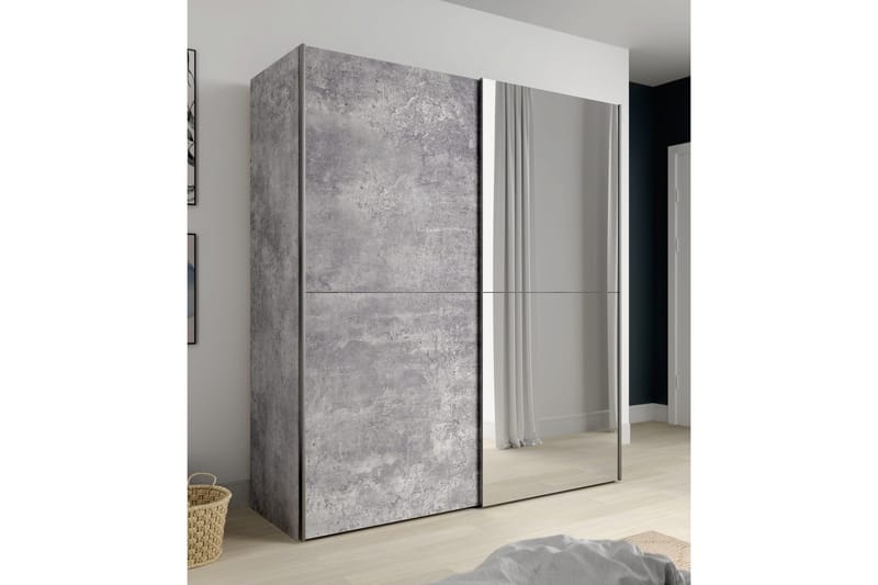 Edessa Garderobe 62x171 cm - Grå - Oppbevaring - Garderober & garderobesystem