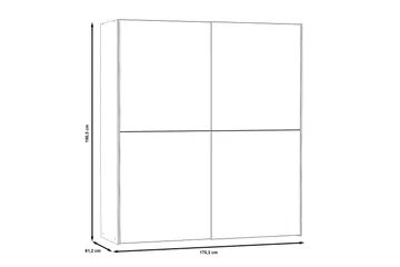 Edessa Garderobe 62x171 cm - Hvit - Oppbevaring - Garderober & garderobesystem