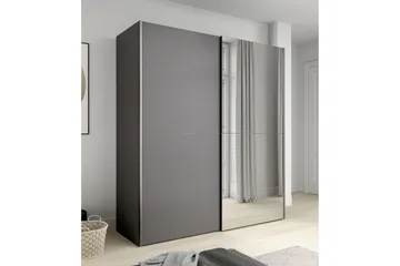 Edessa Garderobe 62x171 cm - Mørkegrå - Oppbevaring - Garderober & garderobesystem