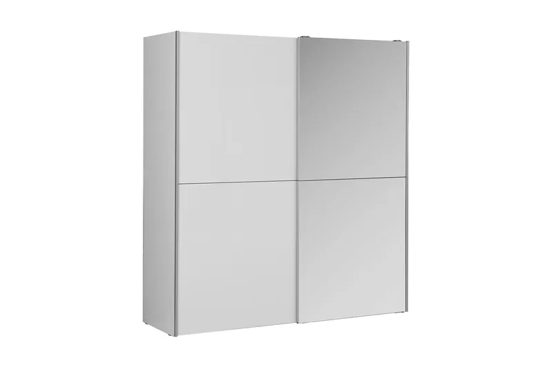 Edessa Rektangulær Garderobeskap med Skyvedører 170 cm i Tre med Metallramme, Hvit