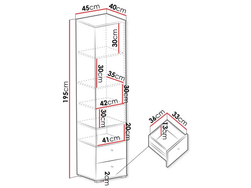 Edson Garderobeskap 45 cm - Oppbevaring - Garderober & garderobesystem