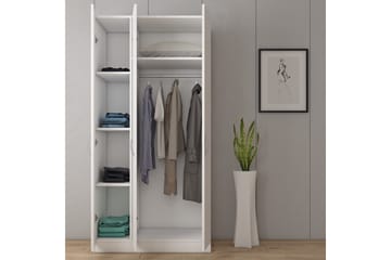 Elspet Garderobe 90x181 cm - Hvit - Oppbevaring - Garderober & garderobesystem
