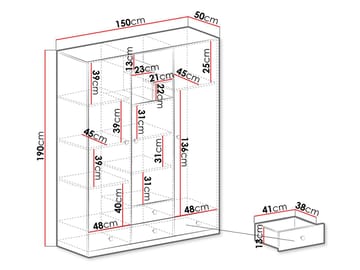 Elvaren Garderobeskap 150 cm - Oppbevaring - Garderober & garderobesystem