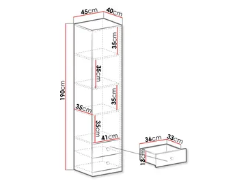 Elvaren Garderobeskap 45 cm - Oppbevaring - Garderober & garderobesystem