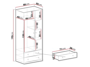 Elvaren Garderobeskap 80 cm - Oppbevaring - Garderober & garderobesystem