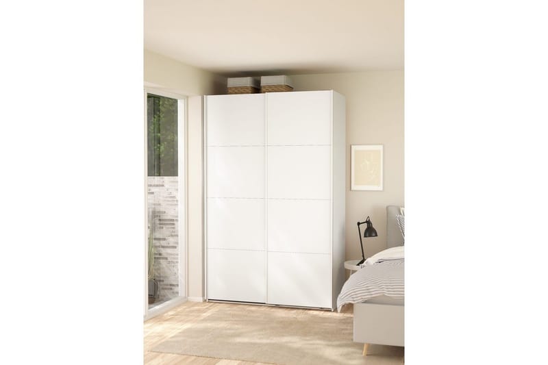 Elvos Garderobe 139x220 cm - Hvit - Oppbevaring - Garderober & garderobesystem