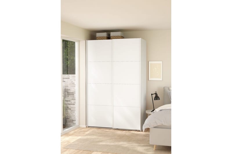 Elvos Garderobe 139x220 cm - Hvit - Oppbevaring - Garderober & garderobesystem