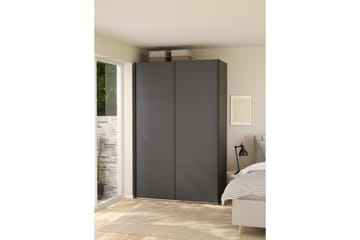 Elvos Garderobe 139x220 cm - Svart - Oppbevaring - Garderober & garderobesystem