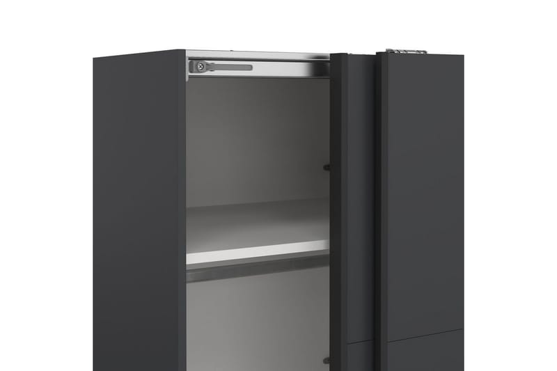 Elvos Garderobe 139x220 cm - Svart - Oppbevaring - Garderober & garderobesystem