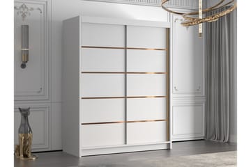 Emet Garderobe 150x200 cm - Hvit - Oppbevaring - Garderober & garderobesystem